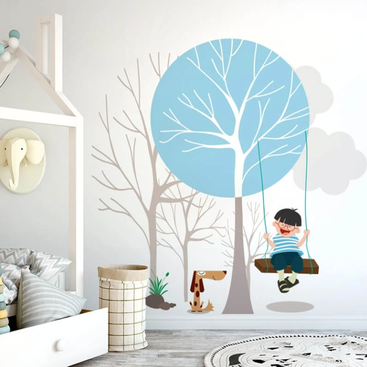 Αυτοκόλλητο τοίχου Αγοράκι στην Κούνια